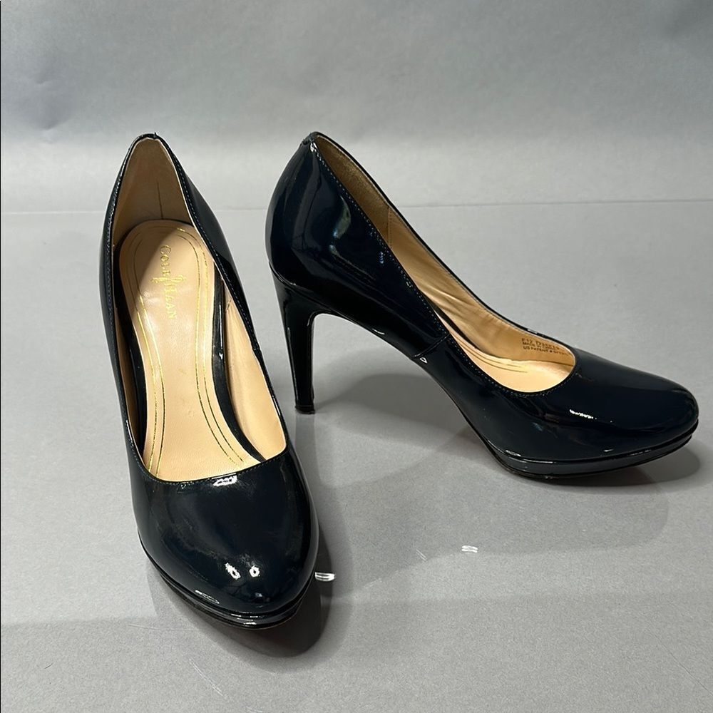 Cole Haan | Navy Blue | Patent Leather Pumps | Size 8.5 | Nike Air Sole (A-1525) - Picture 3 of 16